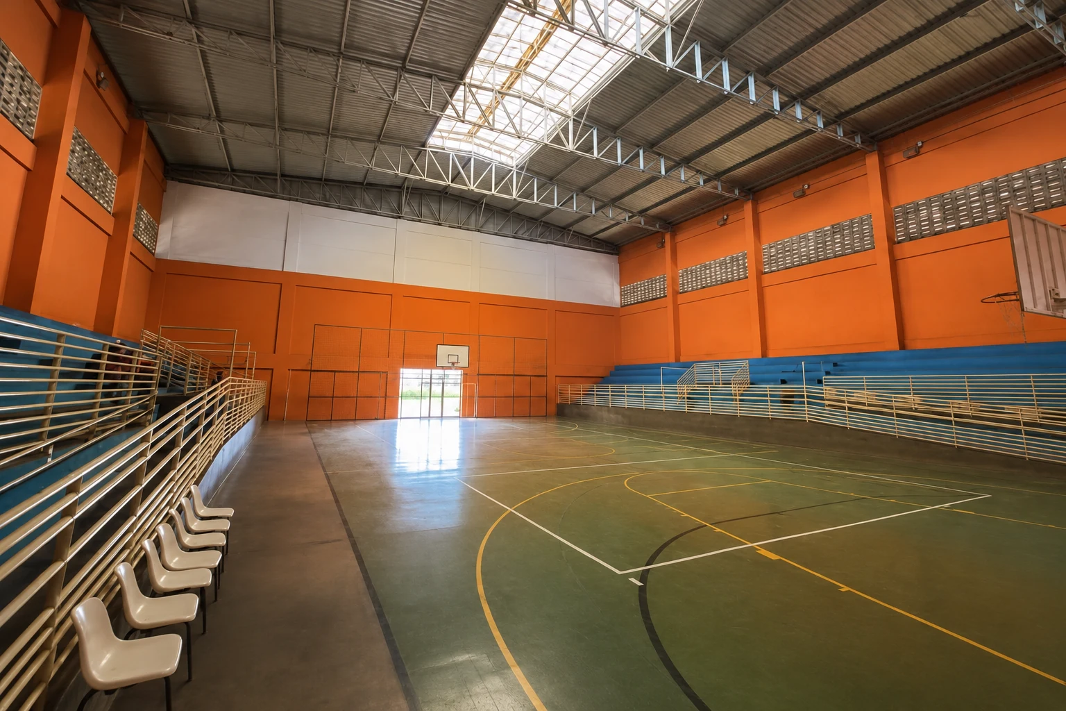 Ginásio poliesportivo do Vale do Jatobá, onde o projeto treina
